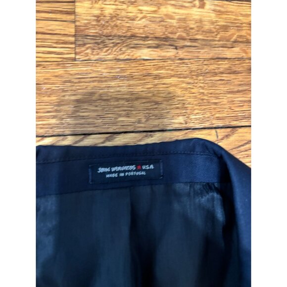 John Varvatos Mens Blazer Jacket Size 40R Navy Blue Solid 100% Wool Sport Coat - Picture 4 of 8